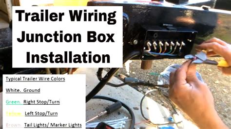 wiring a junction box on a flatbed trailer|trailer wiring terminal block.